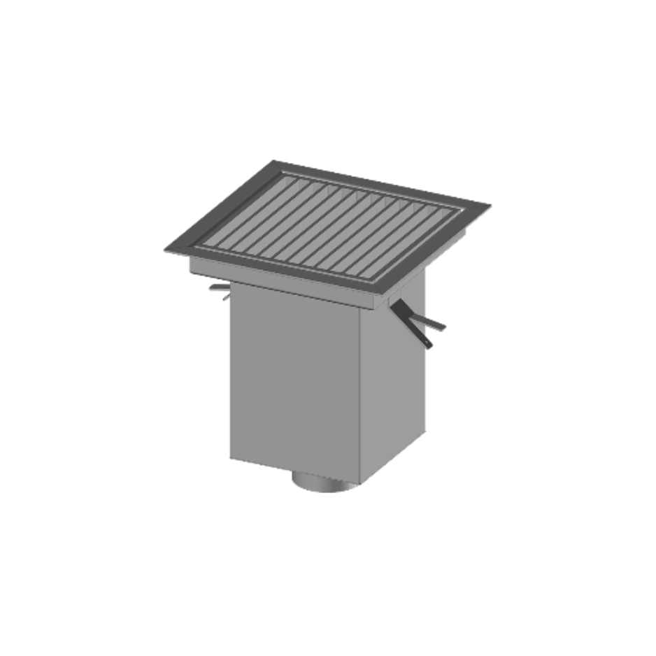 Siphon de sol cuve carrée